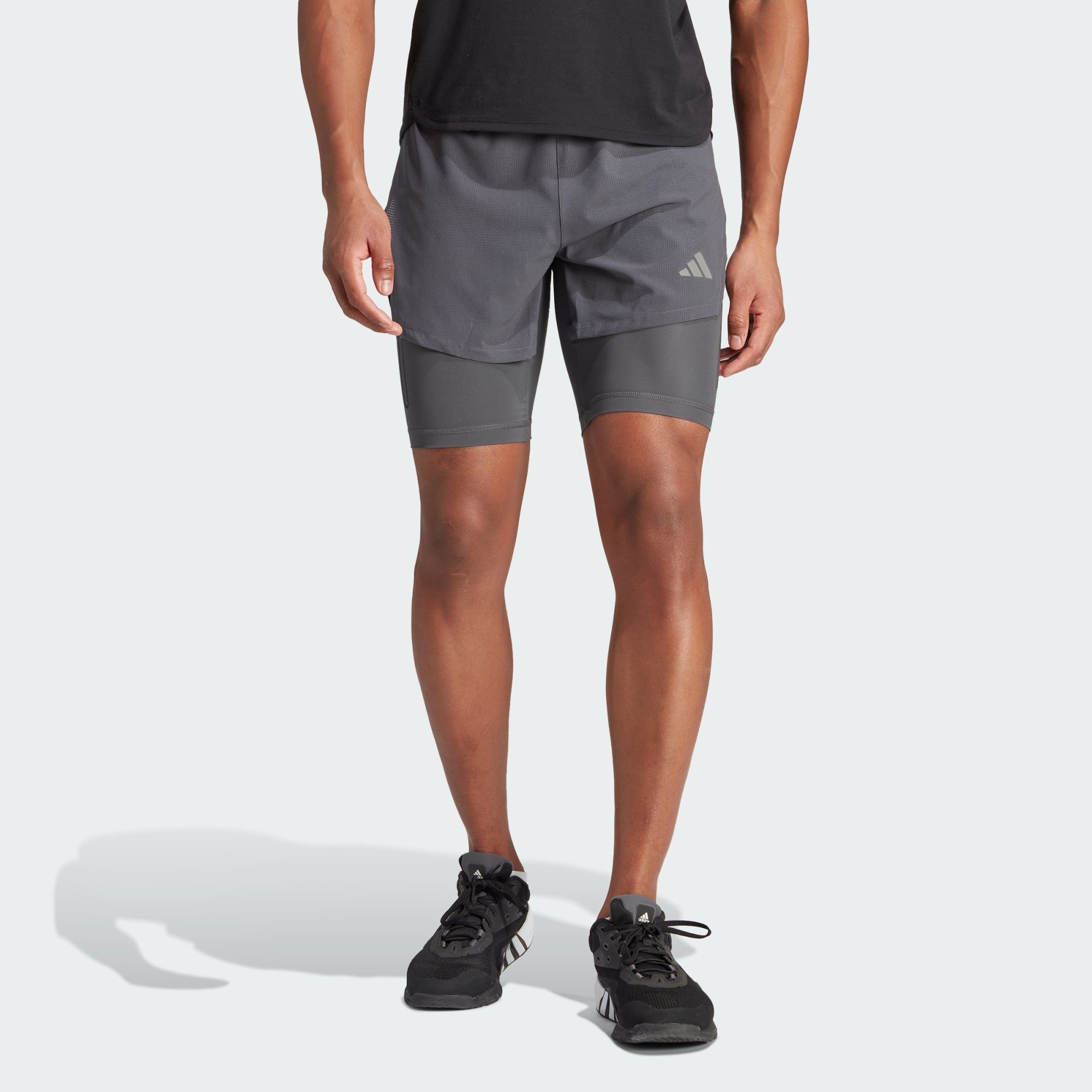 adidas Performance 2-in-1-Shorts HEAT.RDY HIIT ELEVATED TRAINING 2-IN-1 SHORTS Grey Six | Shorts