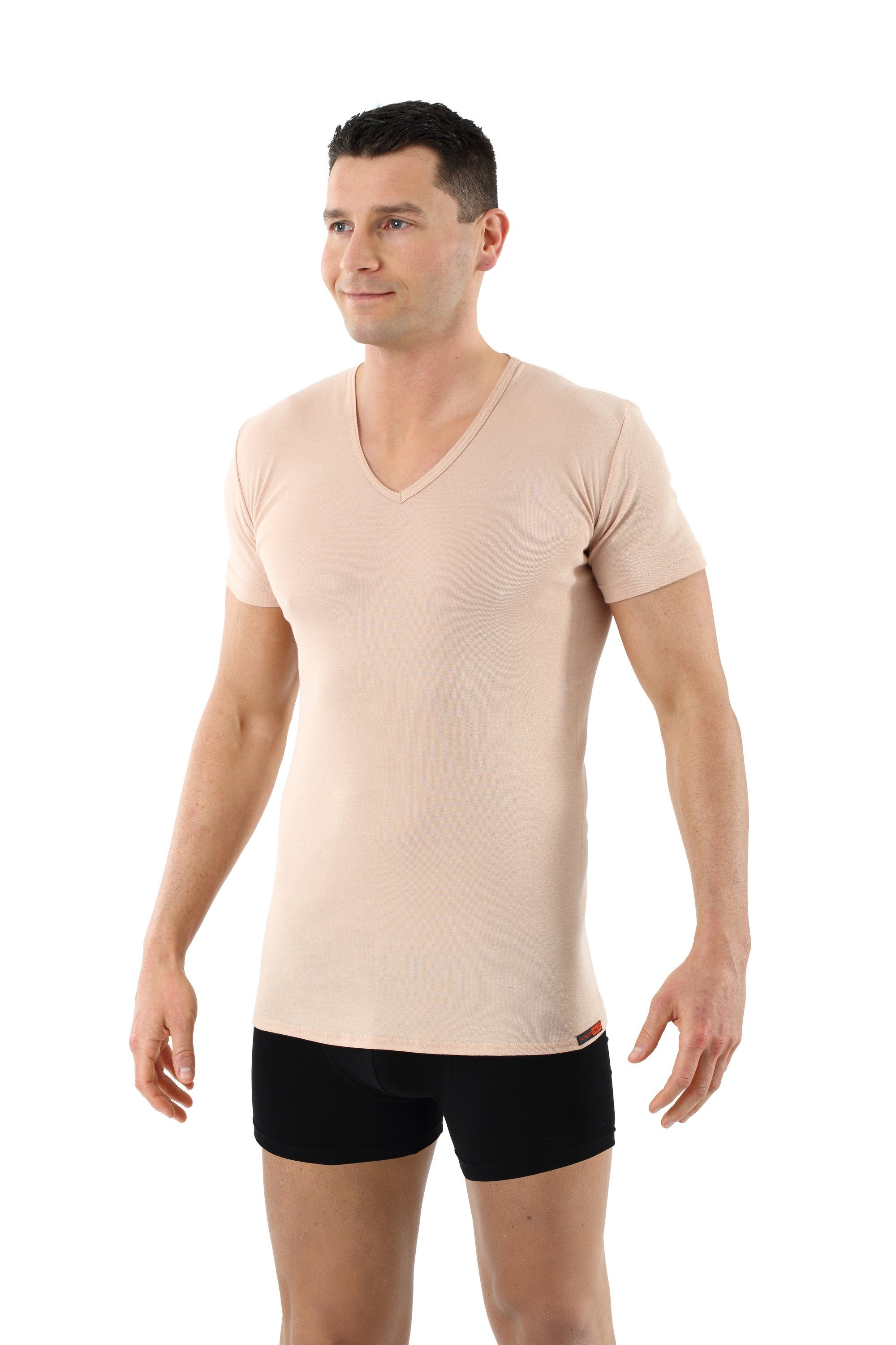 Albert Kreuz Unterhemd Bio V-Neck extra lang Kurzarm (kein Set, kein Set)