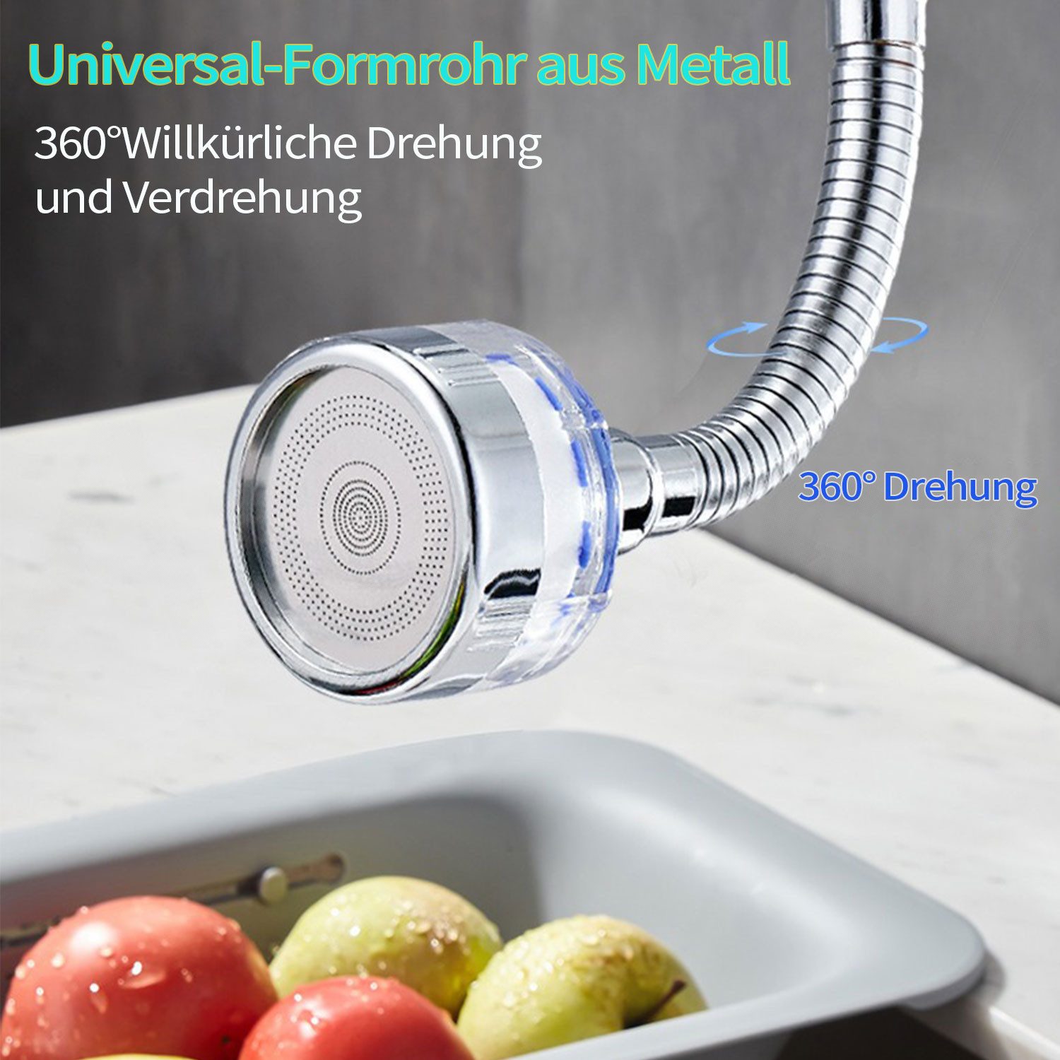 Refttenw Wasserhahnfilter Küchenfilter-Wasserhahn-Set