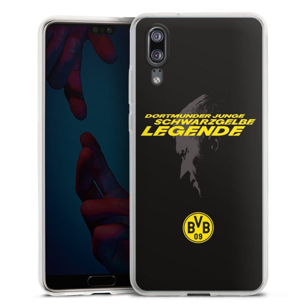 DeinDesign Handyhülle Marco Reus Borussia Dortmund BVB Danke Marco Schwarzgelbe Legende, Huawei P20 Silikon Hülle Bumper Case Handy Schutzhülle