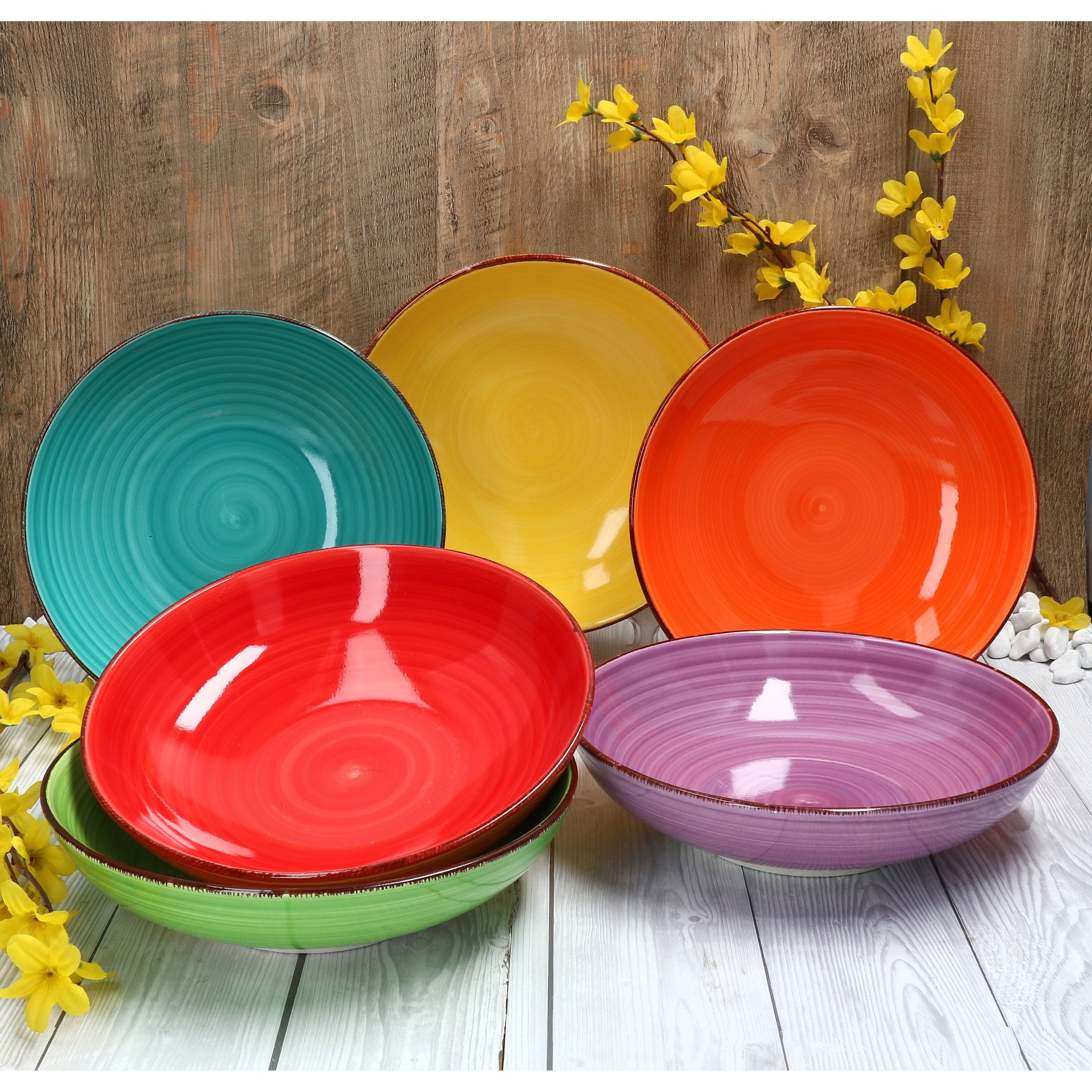 MamboCat Pastateller 6er Set Spaghettiteller Uni bunt - 24326746