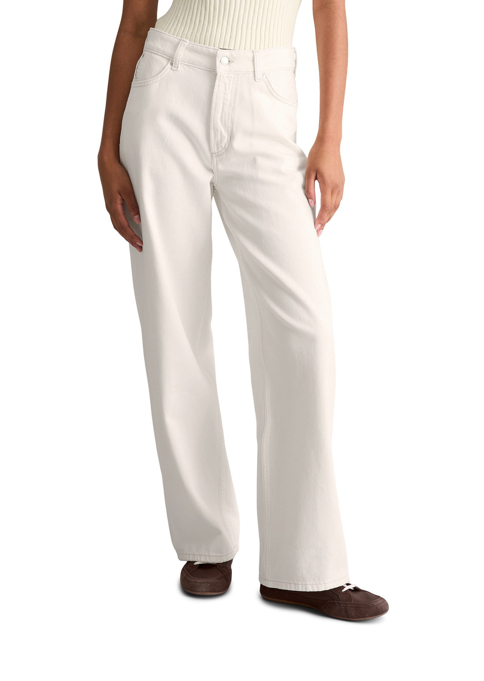 Weite Jeans aus Rigid Denim