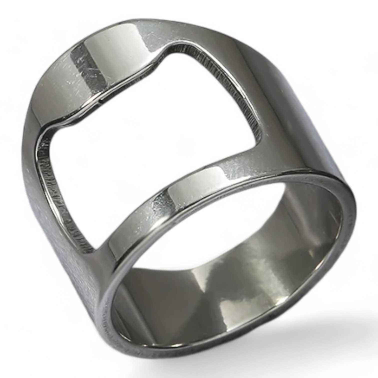 Fingerring Flaschenöffner Ring aus robustem Edelstahl Kapselheber
