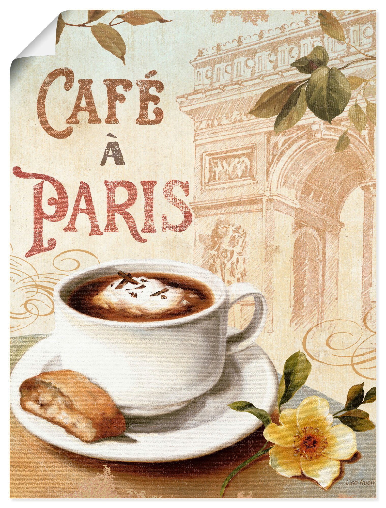 Artland Poster Kaffee in Europa I, Getränke (1 St), ohne Rahmen