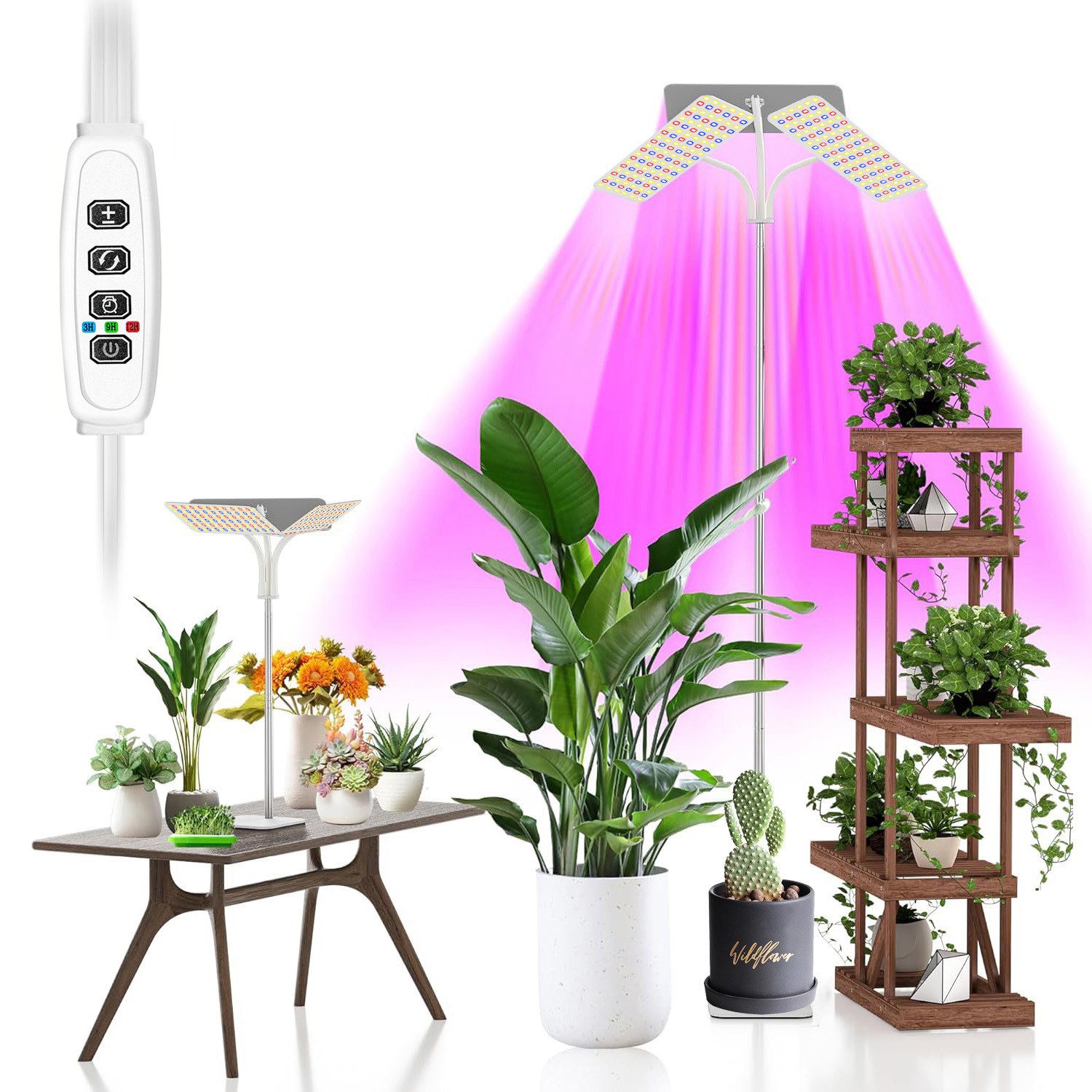 MUPOO Pflanzenlampe Vollspektrum Pflanzenlicht 126-378 LEDs günstig online kaufen