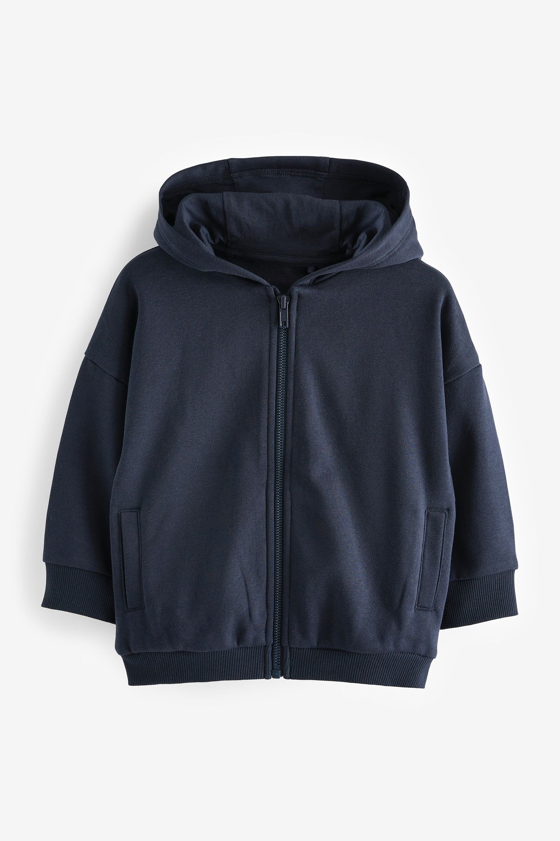 Next Kapuzensweatjacke Oversize-Kapuzenjacke mit Reißverschluss (1-tlg) Navy Blue