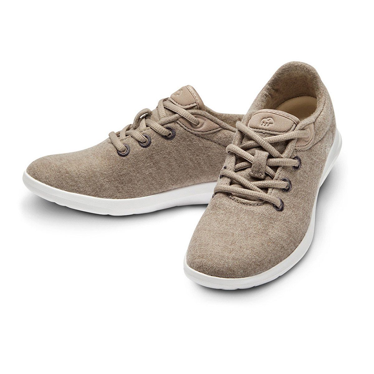 beige Sneaker Bequeme Up, Lace- - merinoshoes.de Damen merinos Merinowolle aus weicher atmungsaktive Schuhe Sportschuhe