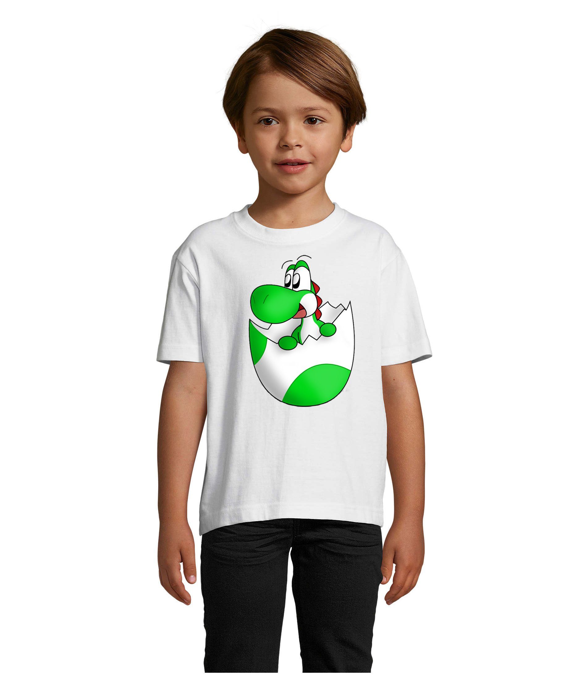 Blondie & Brownie T-Shirt Kinder Jungen & Mädchen Baby Yoshi Ei Mario Konsole Gaming