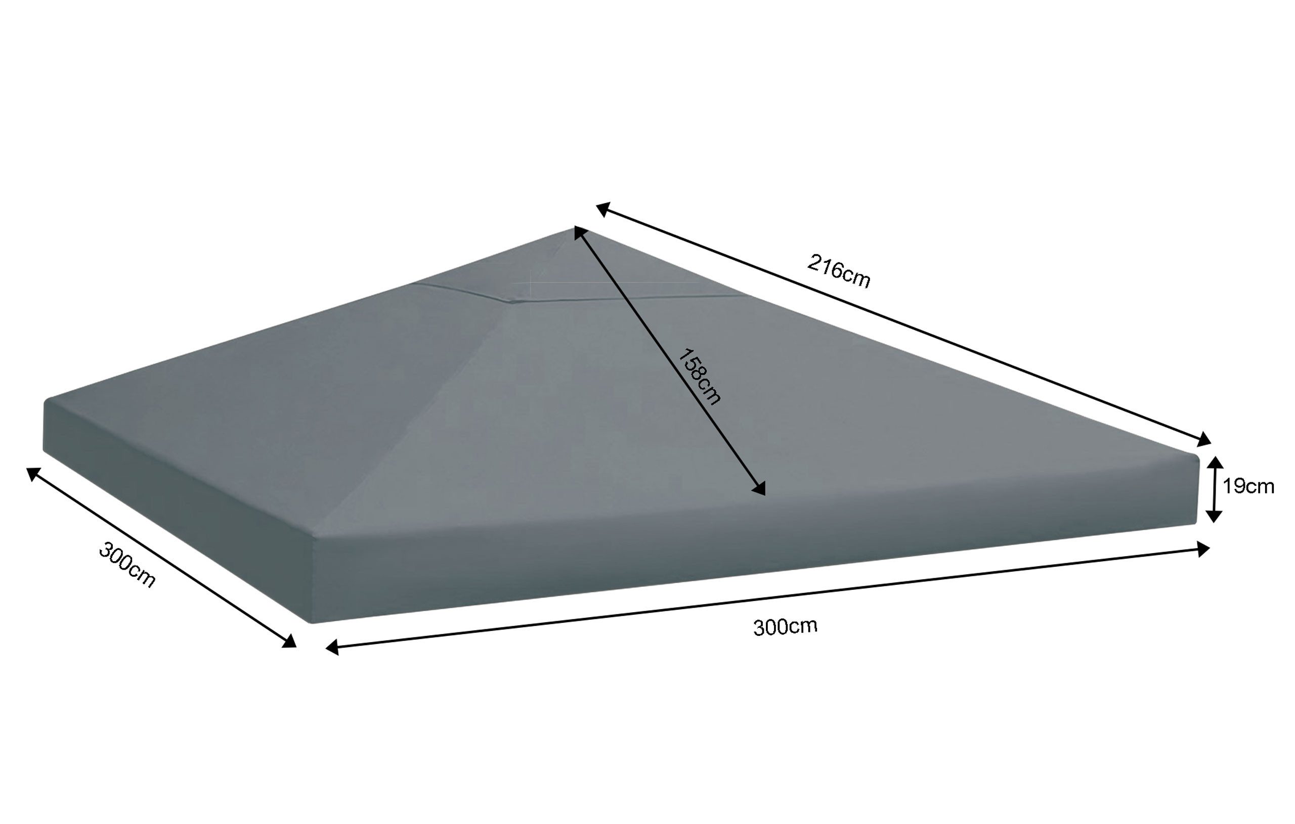 Quick Star Pavillon-Ersatzdach Ersatzdach Rankpavillon 3x3m günstig online kaufen