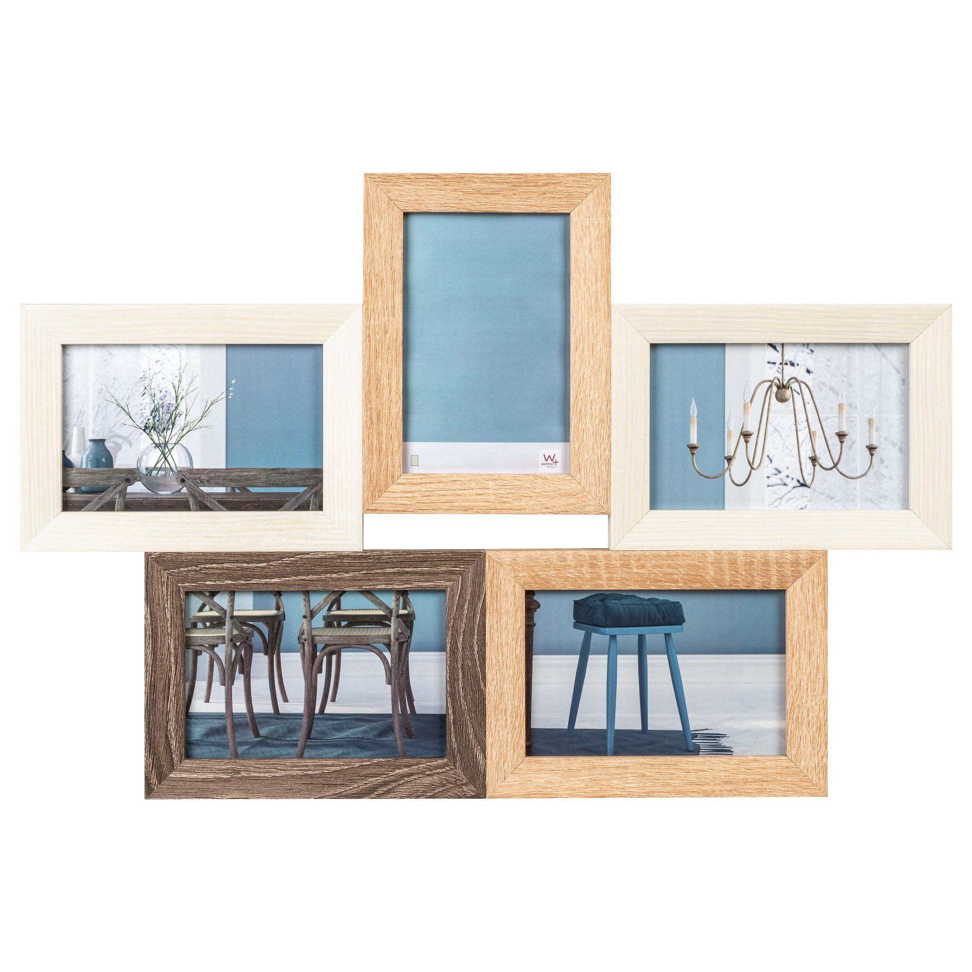 5 Format Holz-Galerierahmen für Design 10x15 Fotos im cm Walther Fiorito Galerierahmen