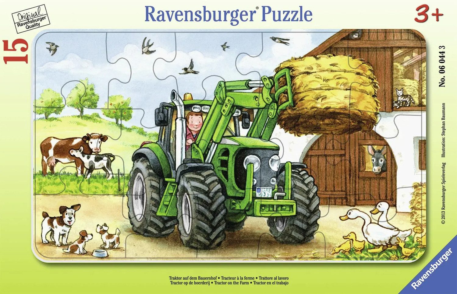 Ravensburger Puzzle Traktor auf dem Bauernhof. Rahmenpuzzle 15 Teile, 15 Pu günstig online kaufen