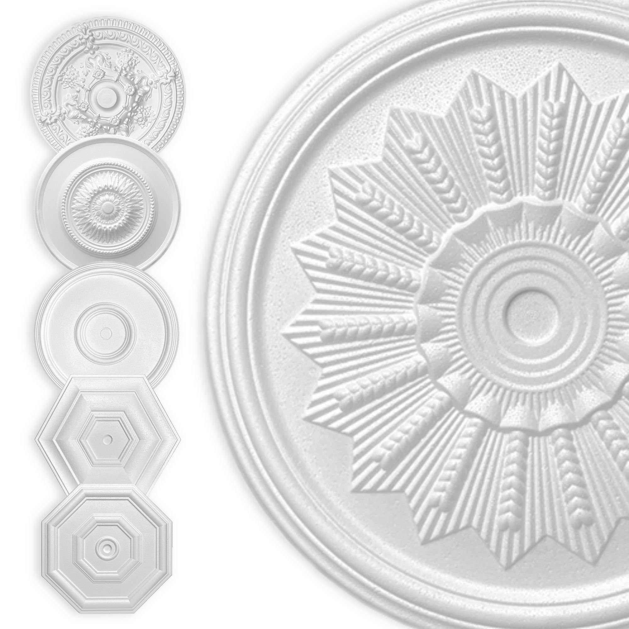Hexim Wanddekoobjekt Sonne 50cm (HEXIM Stuckrosette günstig online kaufen