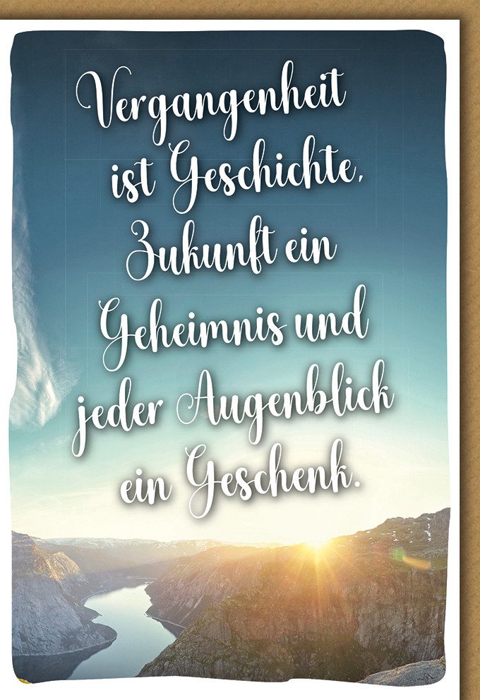 Grußkarten Allgemeine Wünsche - Karte mit Umschlag - Vergangenheit ist Geschichte