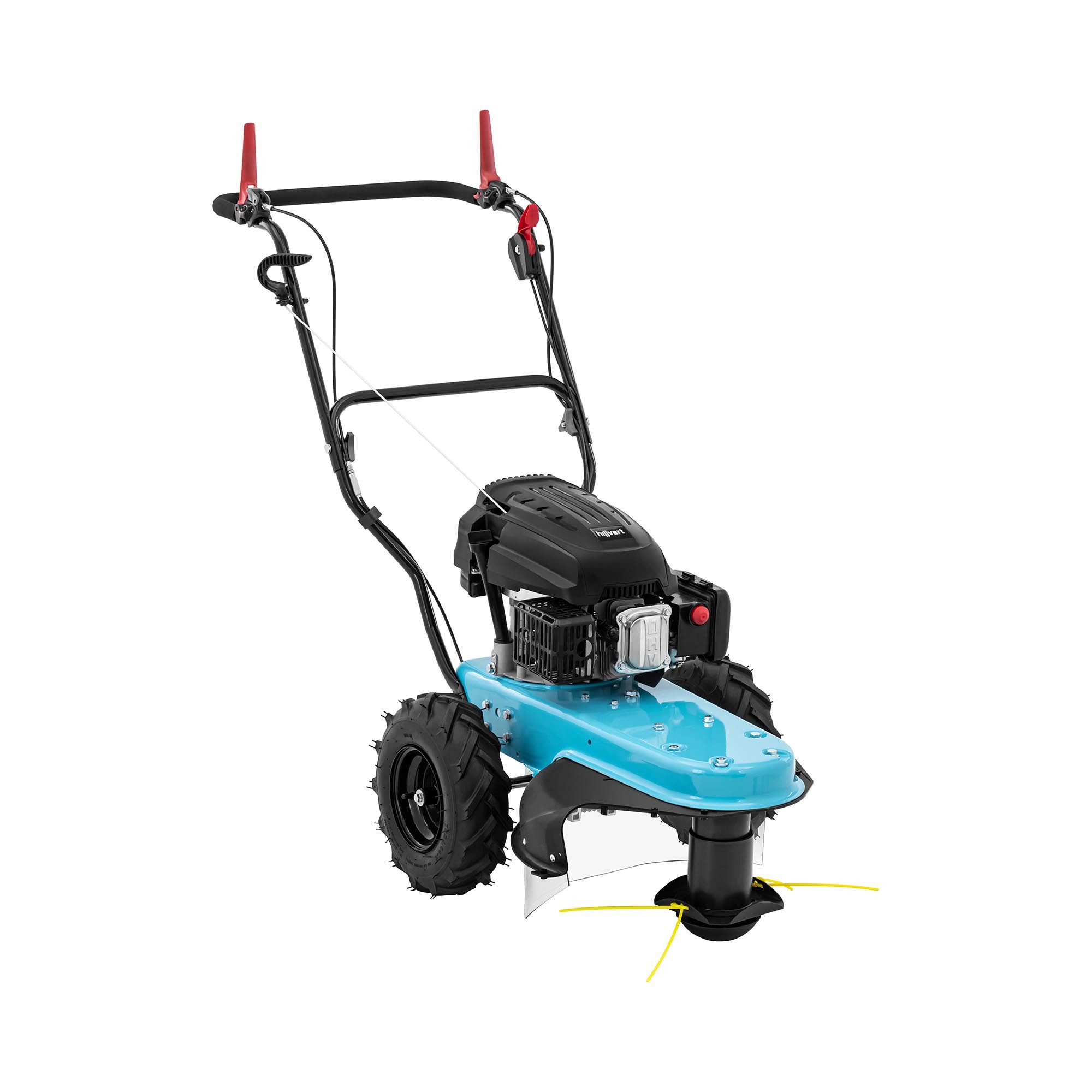 Hillvert Benzinrasenmäher Benzin-Hochgrasmäher selbstfahrend Kreiselmäher 3 kW Schnittbreite 580