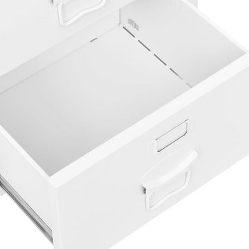 vidaXL Schreibtisch Schreibtisch Industrie-Stil mit Schubladen Weiß 105x52x75 cm