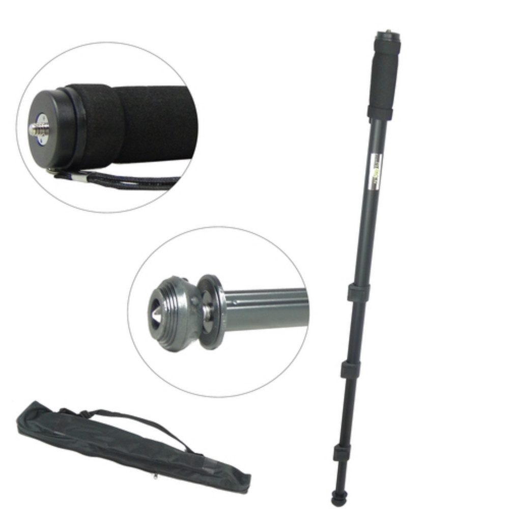 Dynasun Stativ WT1003 Einbeinstativ (höhenverstellbar 170,8 cm rutschfestem Gummifuß, gepolstertem Griff)