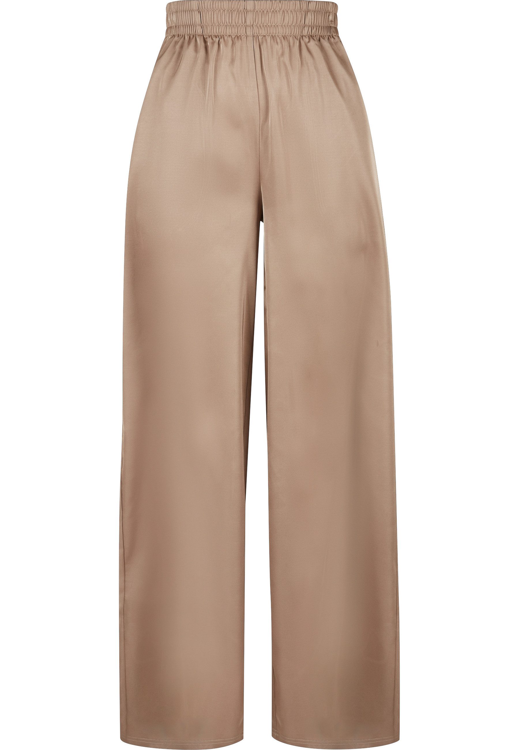 URBAN CLASSICS Stoffhose Urban Classics Damen Ladies Satin Wide Leg Pants ( günstig online kaufen