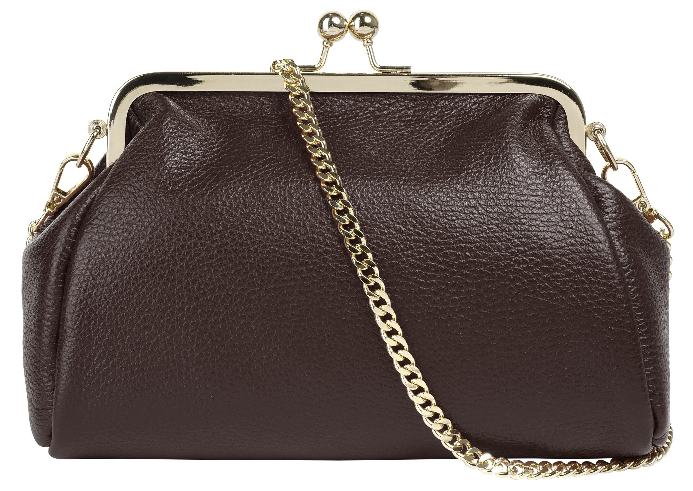 Cluty Abendtasche, echt Leder, Made in Italy