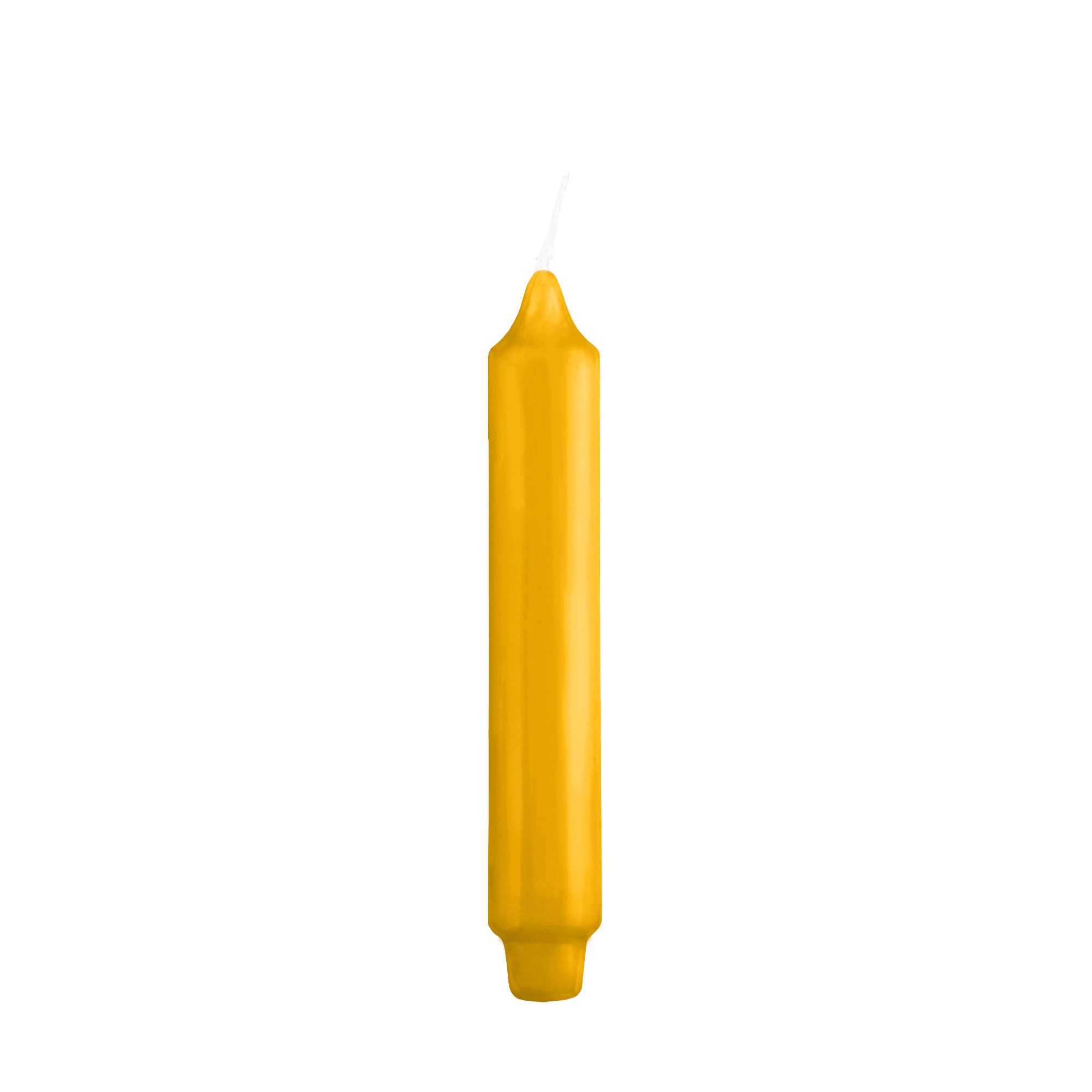 Kopschitz Kerzen Tafelkerze Stabkerzen mit Zapfenfuß Goldgelb 250 x Ø 30 mm, 12 Stück