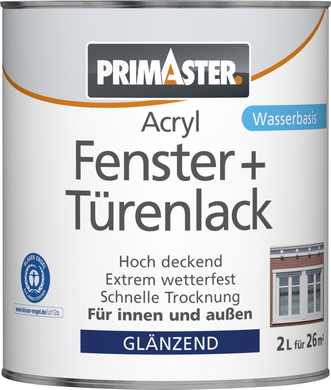 Lack Primaster Acryl Fenster- und Türenlack 2 L weiß