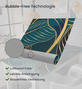 MyMaxxi Möbelfolie Tischfolie abstrakt gezeichnete Blüte Bubblefree selbstklebend Folie