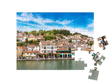 puzzleYOU Puzzle Stadt Ohrid am Ohridsee, Mazedonien, Griechenland, 48 Puzzleteile, puzzleYOU-Kollektionen Weitere Europa-Motive