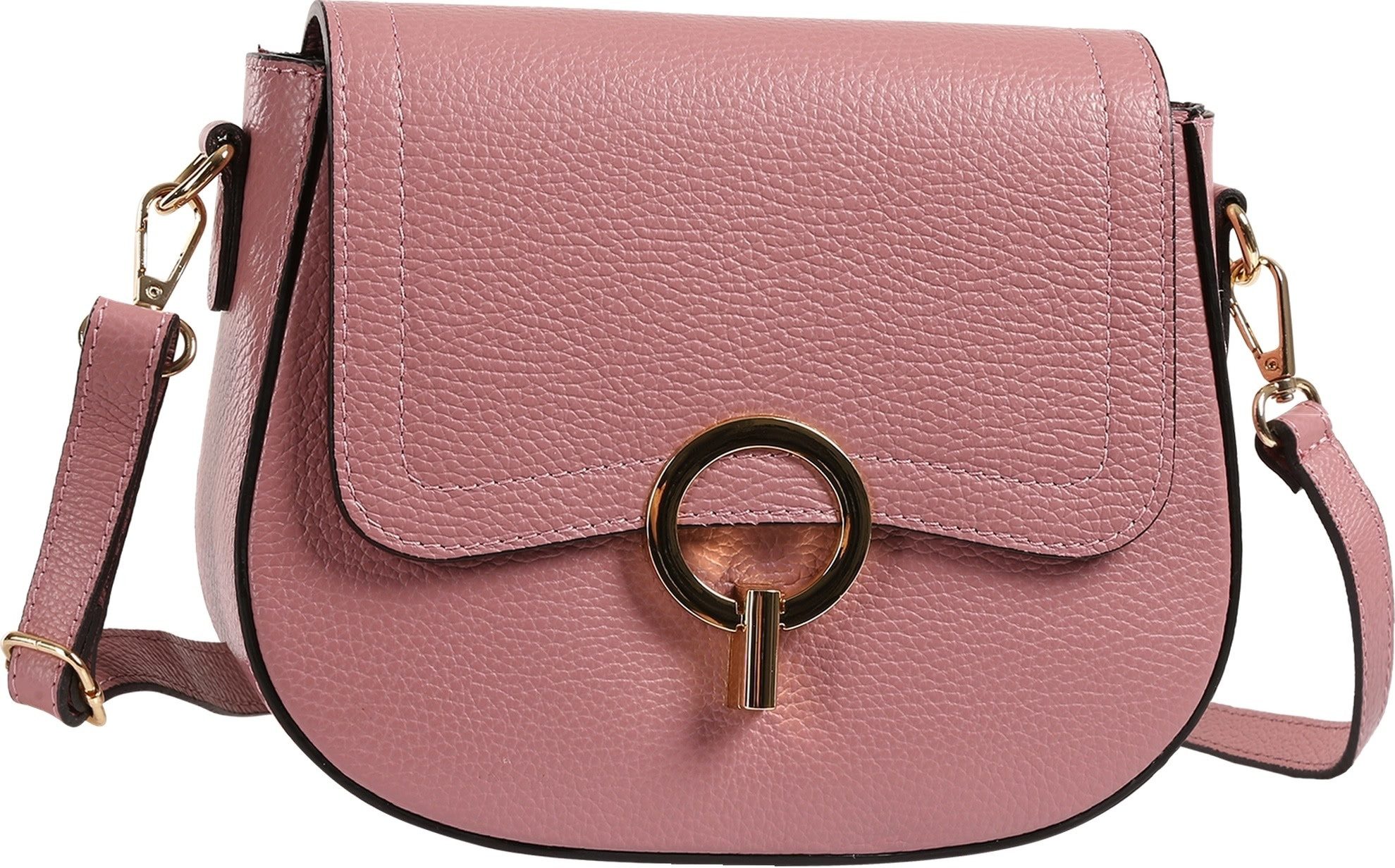 Toscanto Umhängetasche Toscanto Damen Umhängetasche Leder (Umhängetasche), Damen Leder Umhängetasche, rosa antik ca. 23cm
