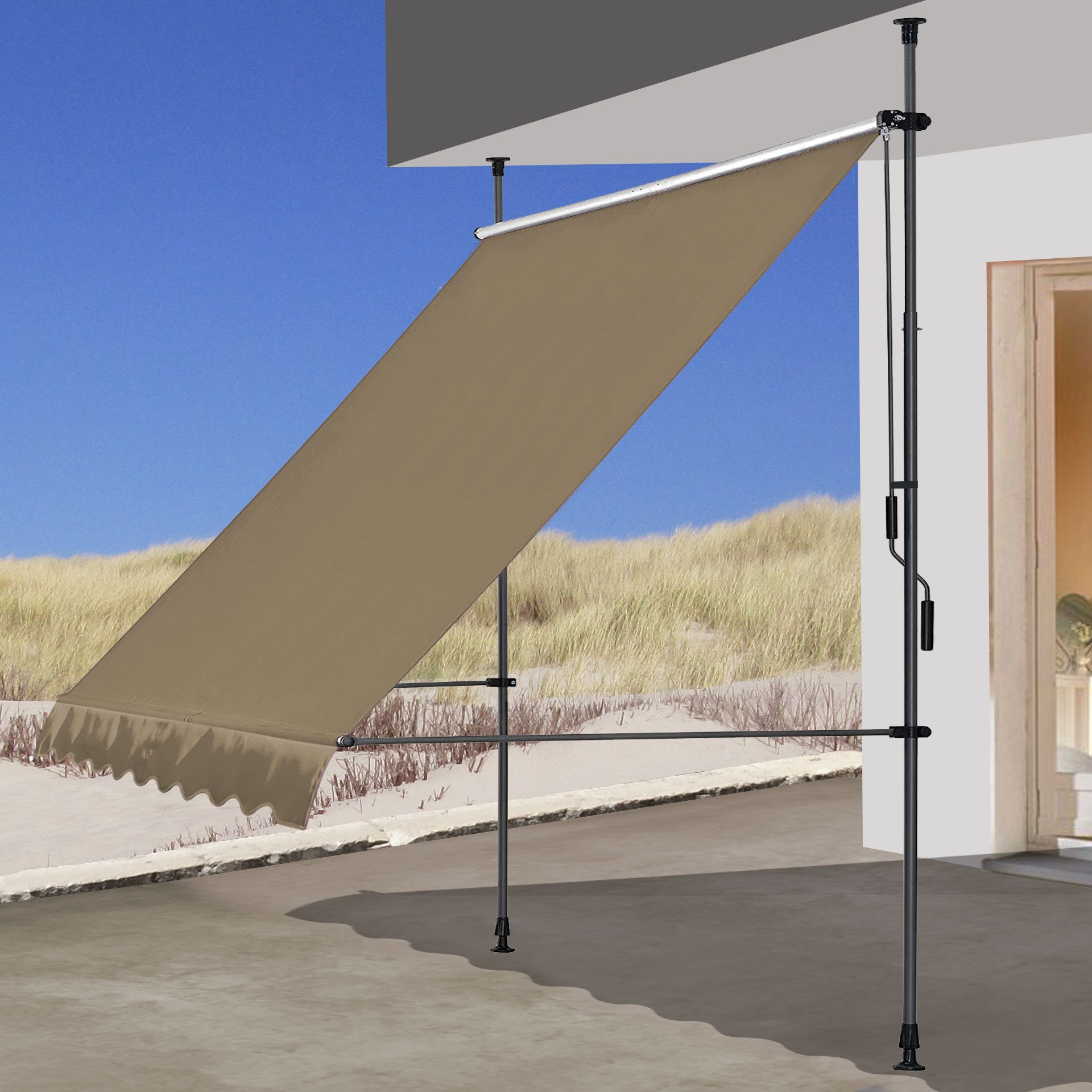 Quick Star Klemmmarkise Klemmmarkise 200x130cm Beige günstig online kaufen