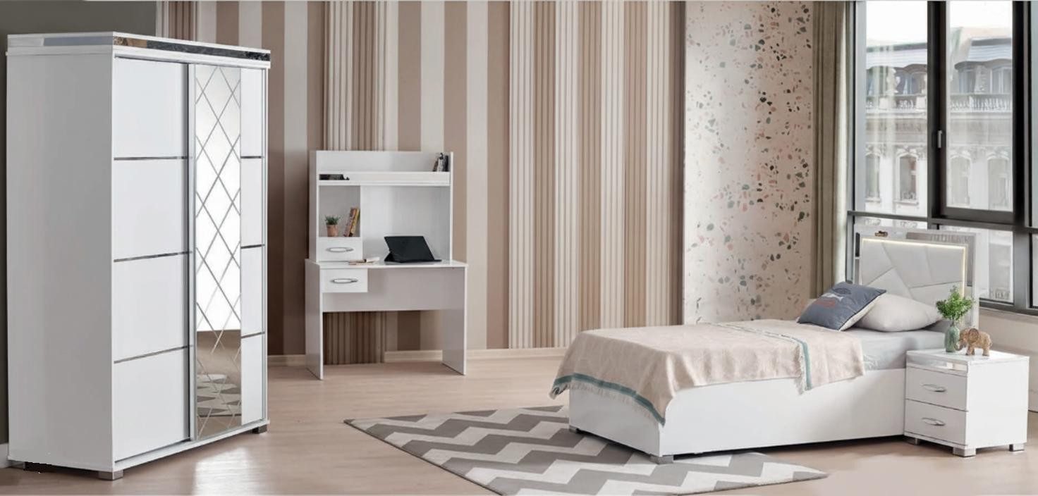 Jugendzimmer-Set Stilvolles 4-teiliges Jugendzimmer-Set mit Bett und