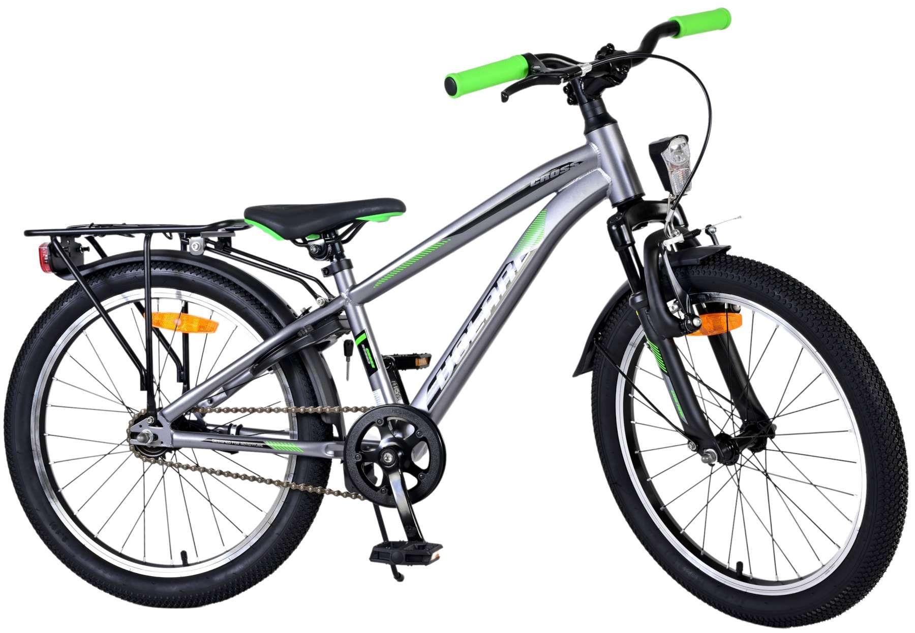 TPFSports Kinderfahrrad Volare Cross 20 Zoll mit Rücktritt und Handbremse, 1 Gang, (Jungsfahrrad - Jungen Kinderrad - ohne Schaltung - Sicherheitsgriffe), Kinderfahrrad 20 Zoll - Jugend Fahrrad - Kinder Jugend Fahrrad Grau