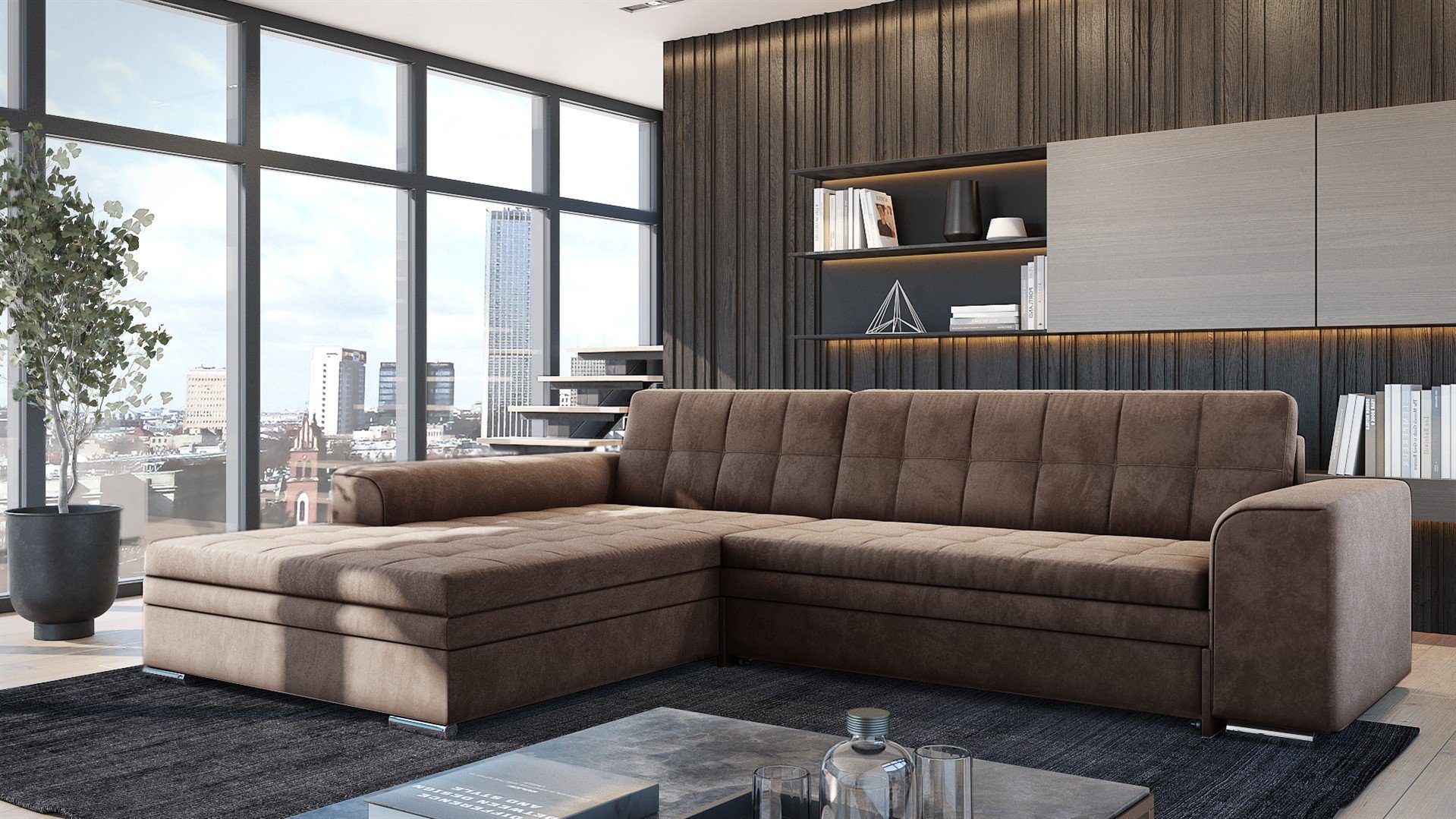 Fun Möbel Ecksofa Sofa SARRA Ottomane günstig online kaufen