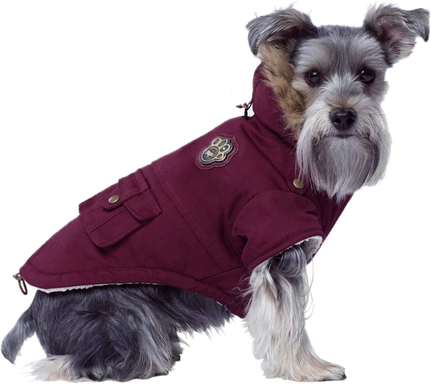 Canada Pooch Hundemantel Canada Pooch Hundemantel Alaskan Army Parka Winterparka Hunde Rot Gr.