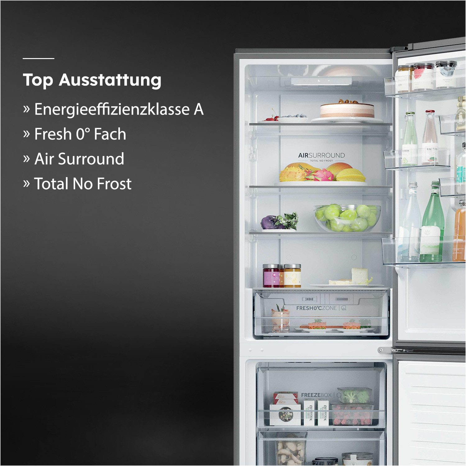 Haier Kühl-/Gefrierkombination Combi 2D 60 HDPR1618ANPD, 185 cm hoch, 59,5 cm breit, Energieeffizienzklasse A (Skala A bis G)