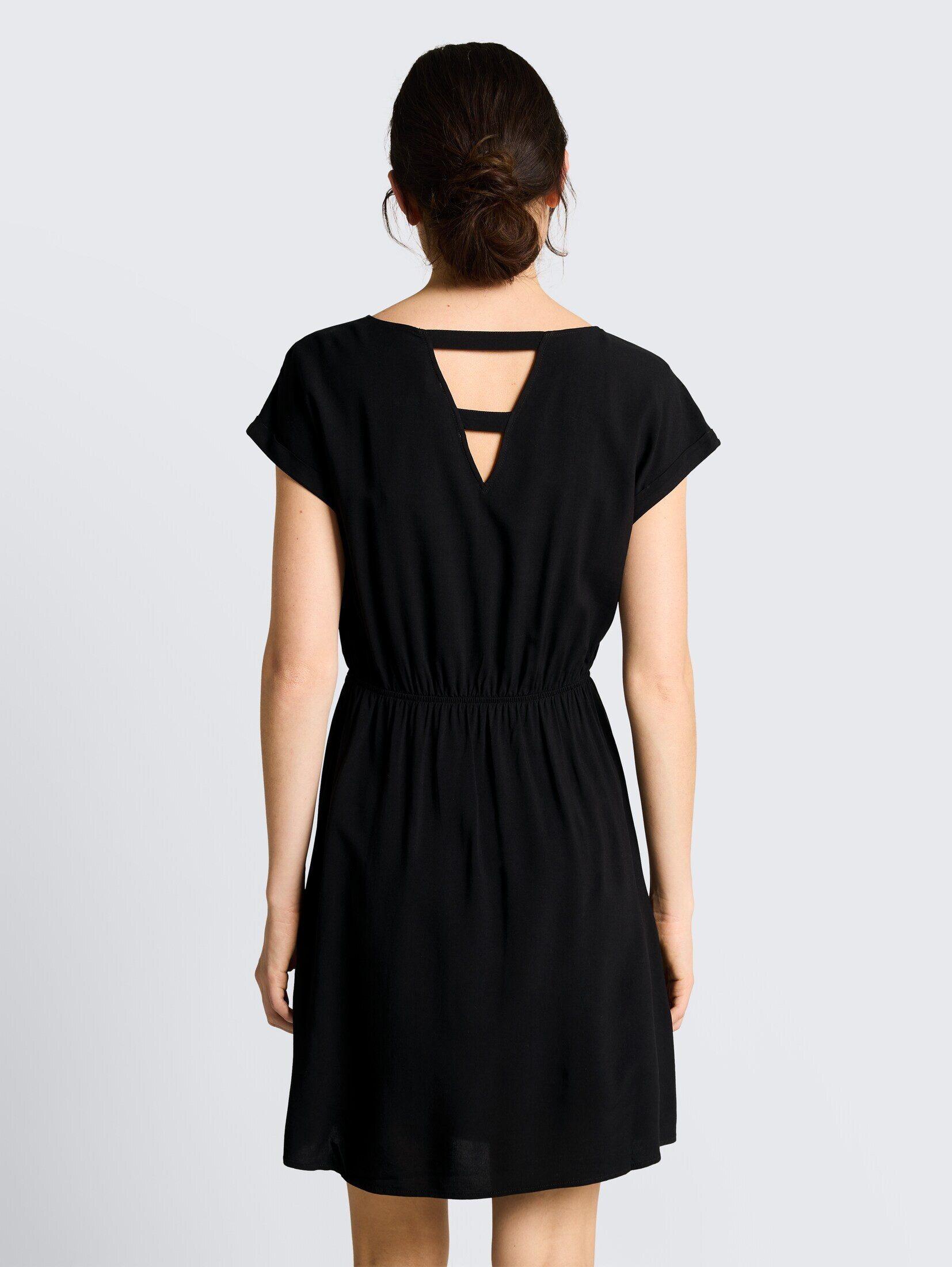 TOM TAILOR Denim Sommerkleid Kleider & Jumpsuits Mini-Kleid mit Schleifen-Detail