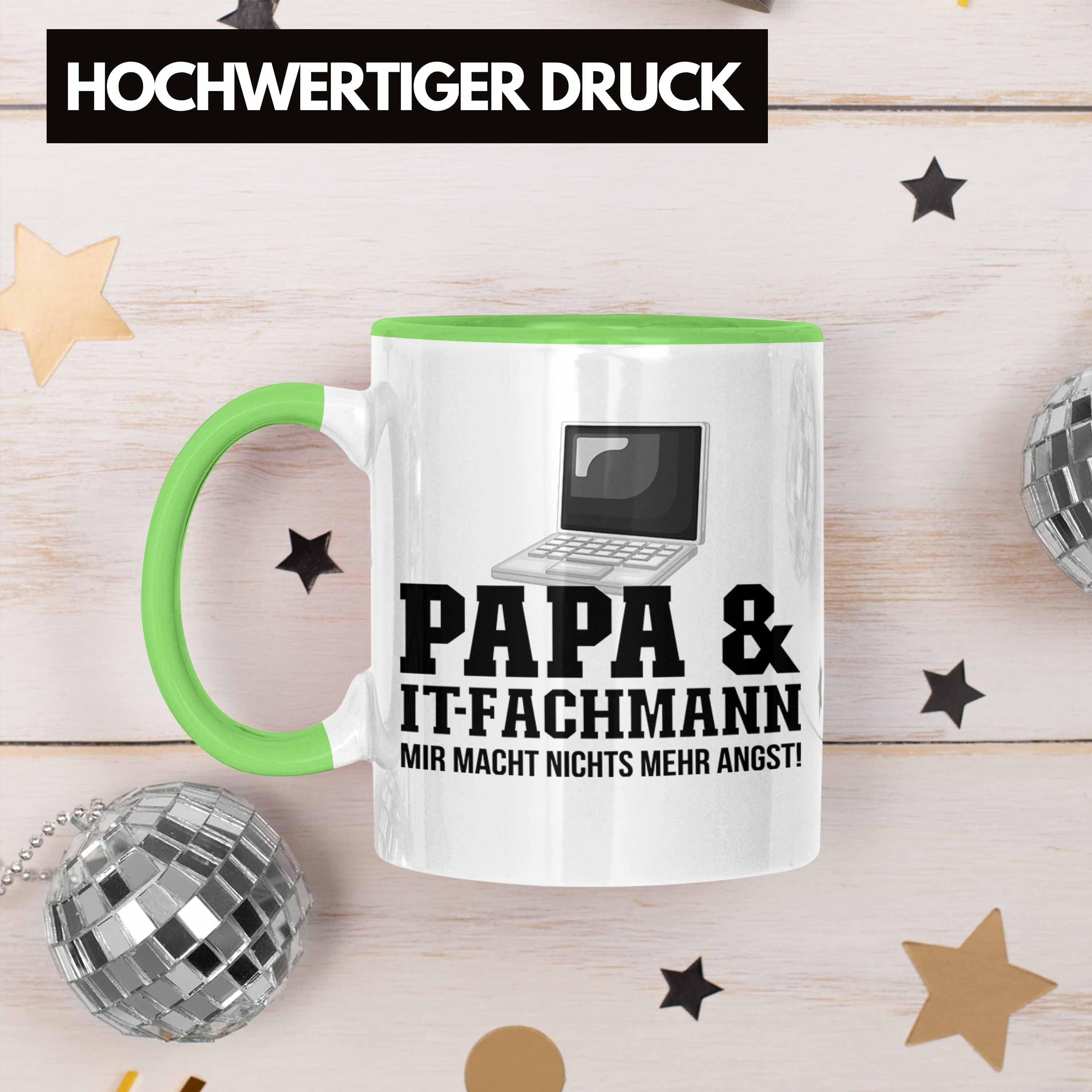 Vater - Trendation Tasse und für Geschenkidee IT Tasse Papa IT-Fachmann Trendation Grün Tech