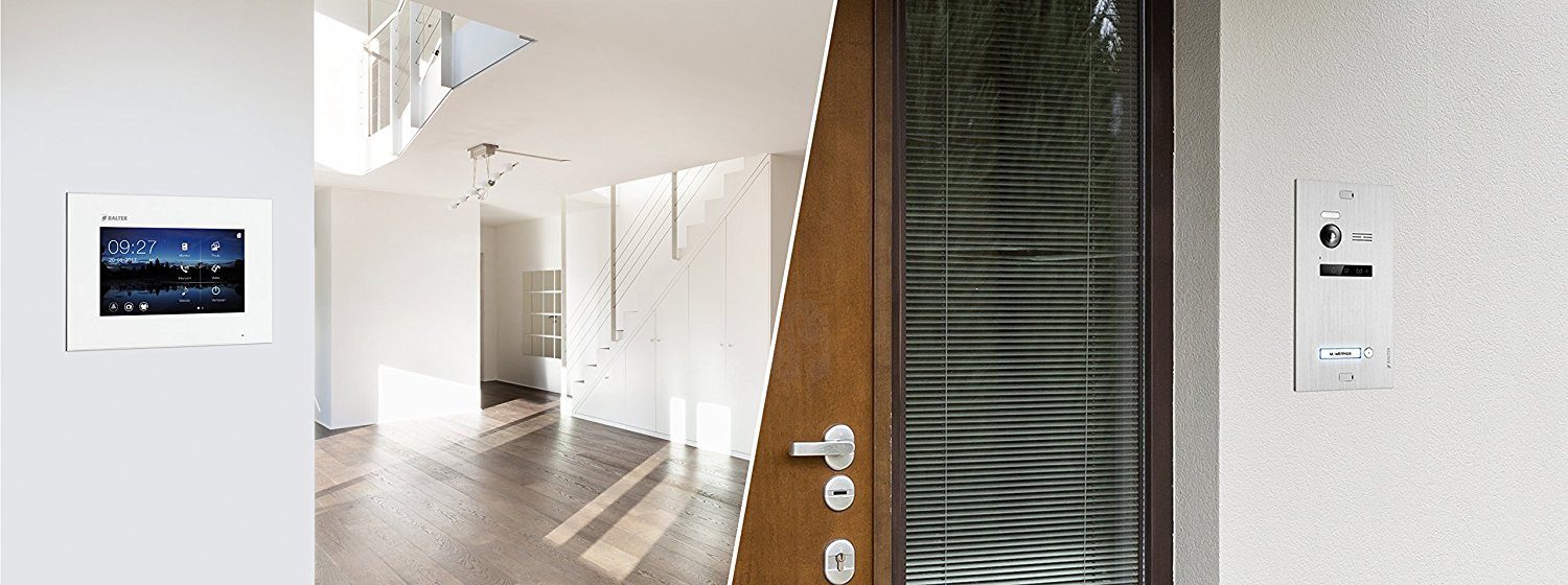 Balter Video-Türsprechanlage Video Türsprechanlage für 1 Familienhaus, Aufputz, 4 Monitore (Komplettset, 4-tlg., 150 Grad Winkelkamera)