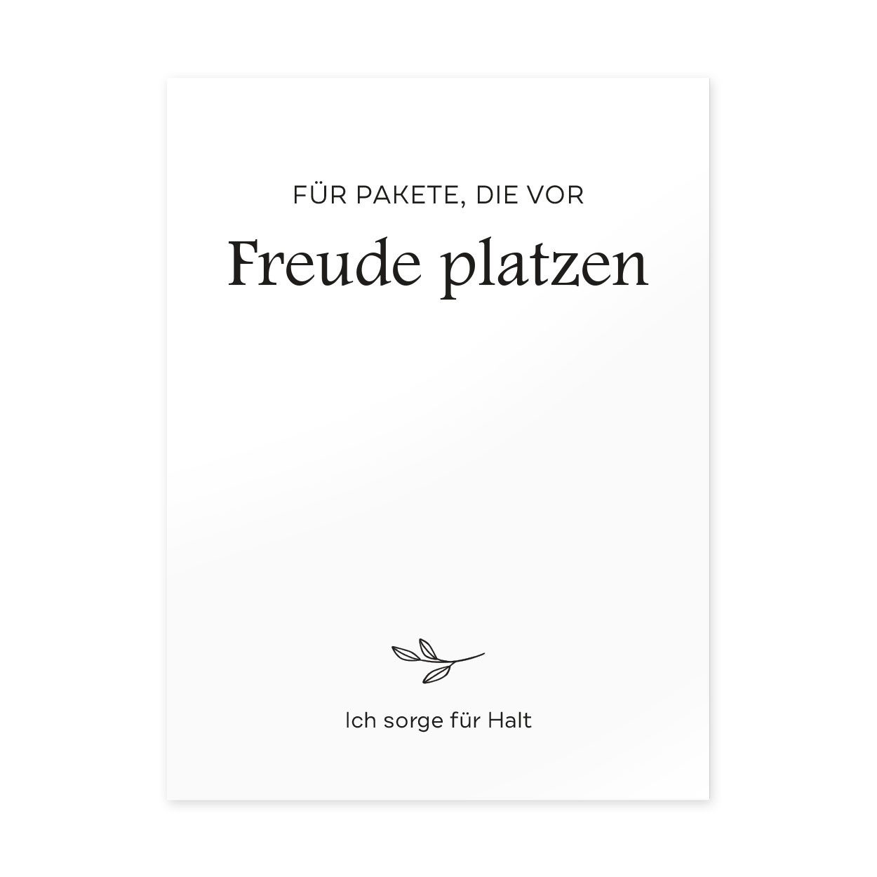 Aufkleber Für Pakete die vor Freude platzen