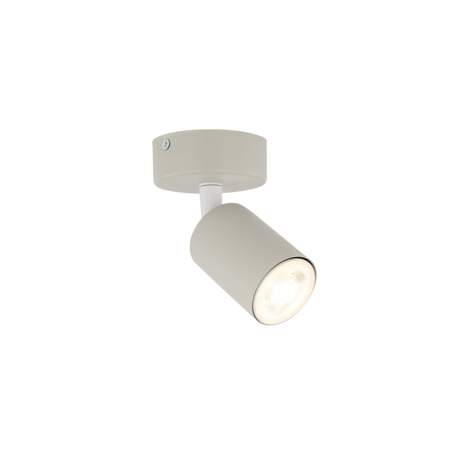 Licht-Erlebnisse Deckenstrahler JASON, ohne Leuchtmittel, Kinderzimmerleuchte Beige Ø 13 cm H: max. 15 cm Metall GU10