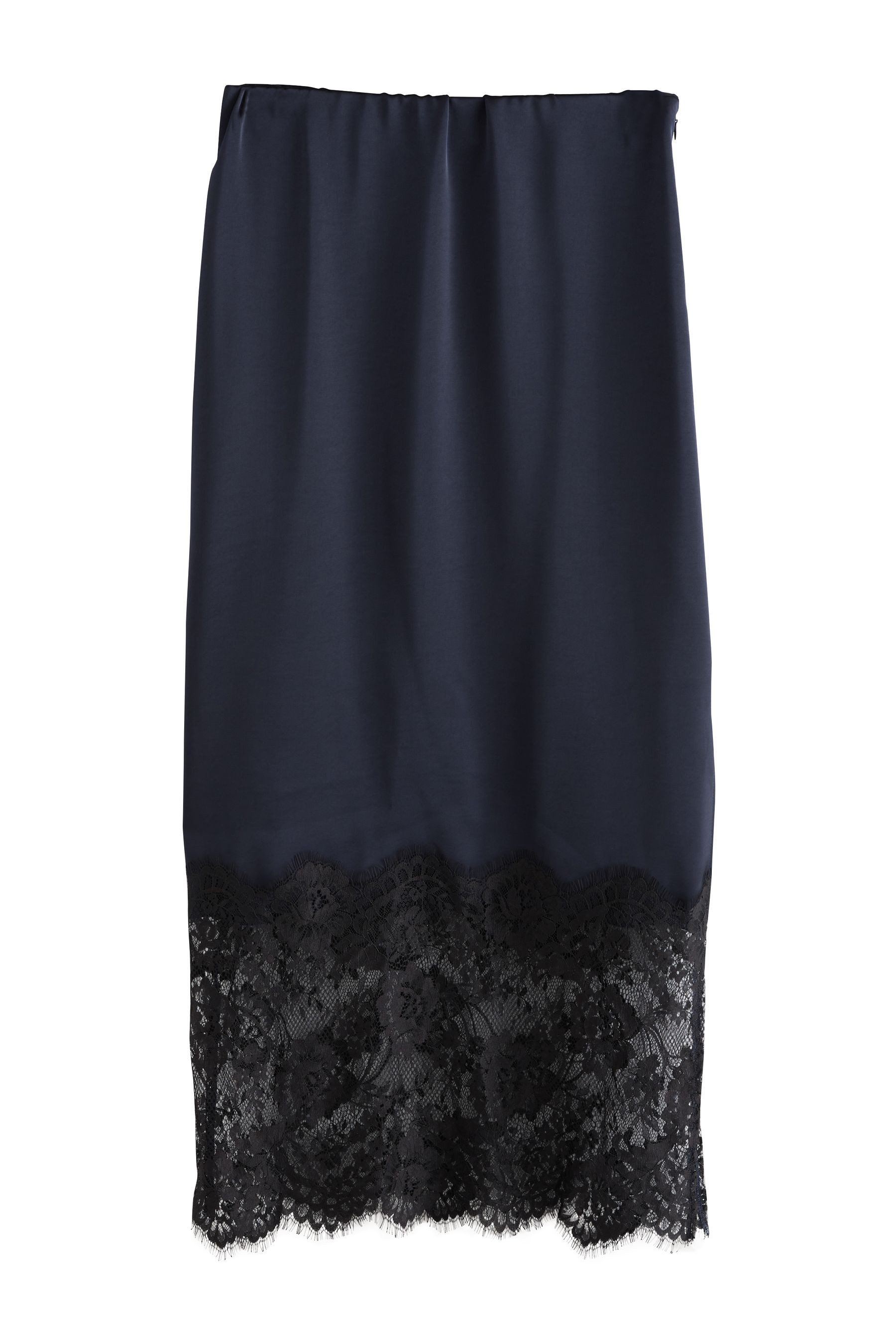 Next Midirock Satin-Midirock mit Spitzenbesatz (1-tlg) günstig online kaufen