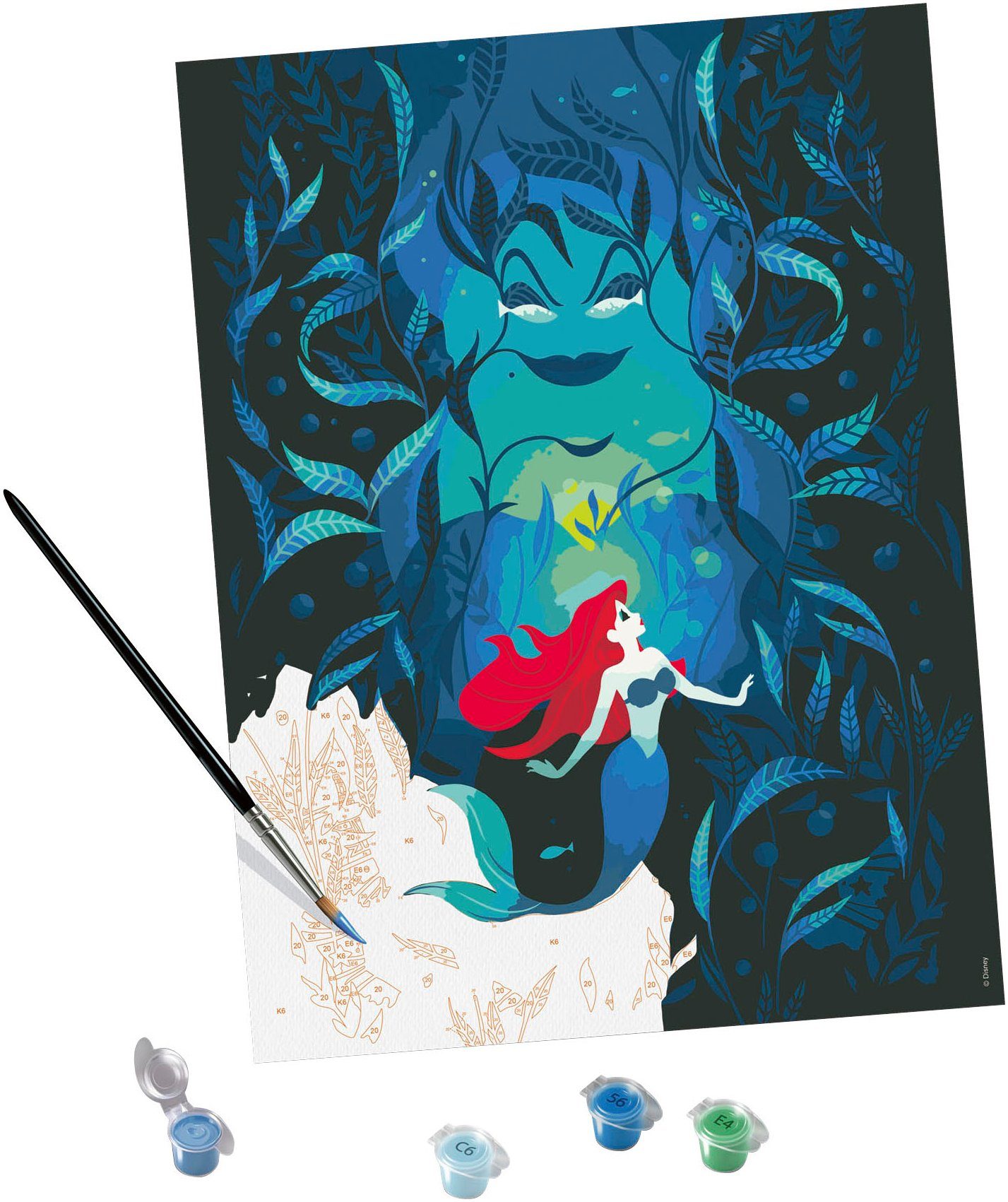Ravensburger Malen nach Zahlen CreArt, Ariel and Ursula, Made in Europe