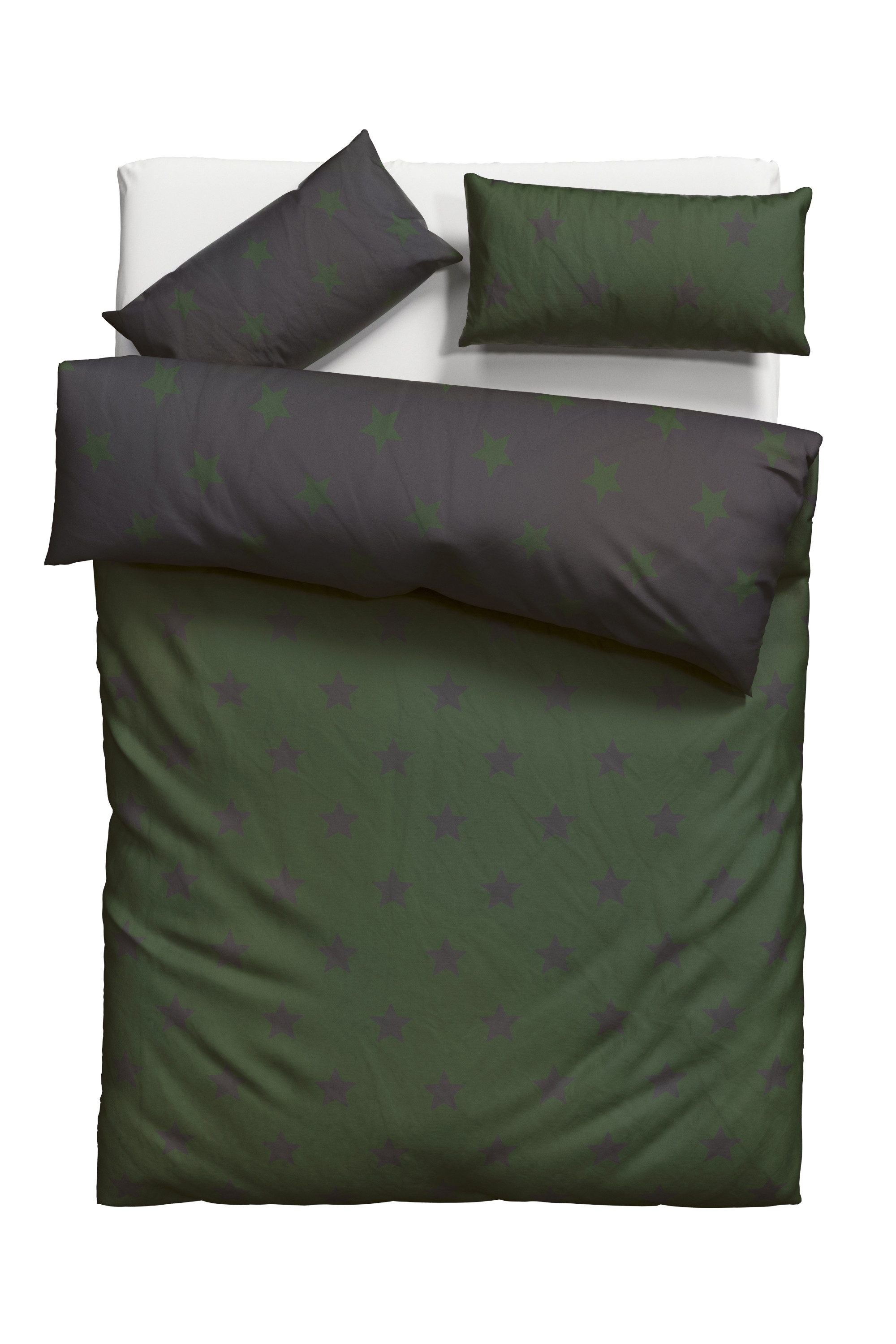 my home Wendebettwäsche "STELLA" 2 Stk. tlg. Bettwäsche mit Sternen, Weihna günstig online kaufen