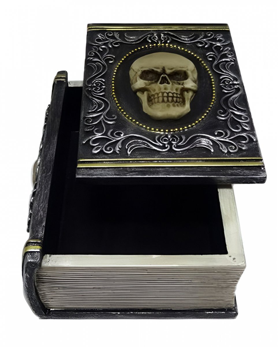 Horror-Shop Dekofigur Verziertes Totenkopf Buch als Schmuckschatulle 11