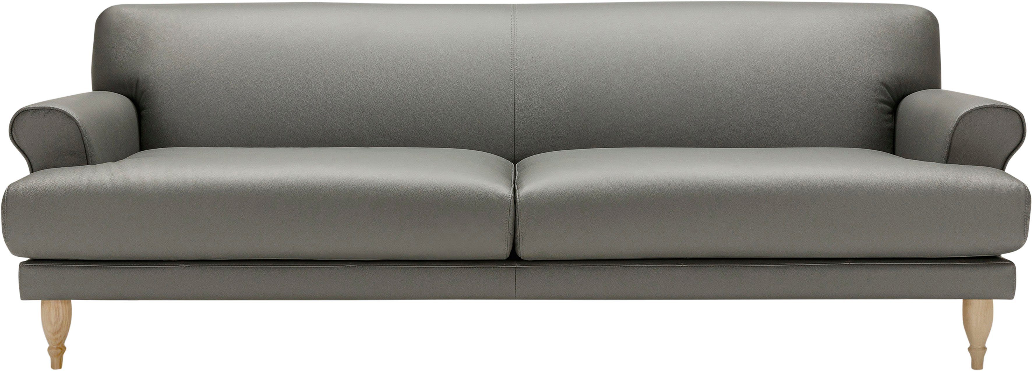 Ginger, natur, 3-Sitzer, Sofa Eiche Füße LOVI Polsterunterlage mit Sitzunterfederung