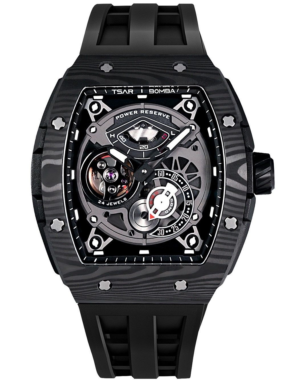 Tsar Bomba Automatikuhr Tsar Bomba TB8210CF-01 Herrenuhr Elemental Karbonfaser Automatik 52mm Tsar Bomba TB8210CF-01 Herrenuhr Elemental Karbonfaser Automatik 52mm 5ATM