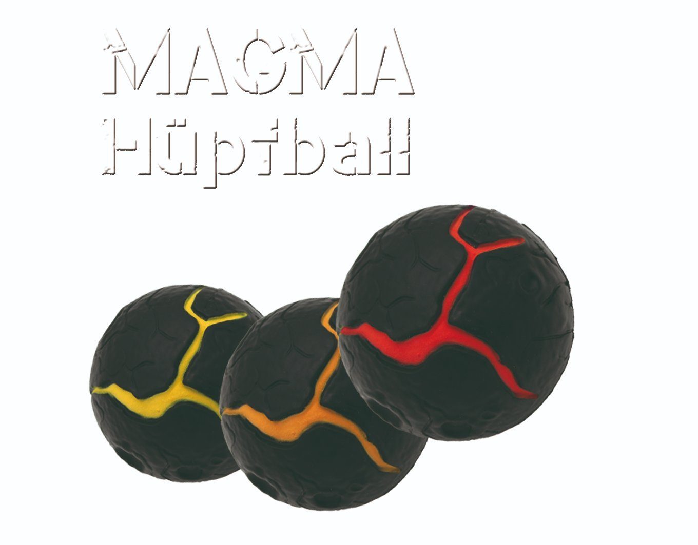 JOKA international Spielball Magma Hüpfball, 2er-Set, mit  Farbwechsel-Effekt.