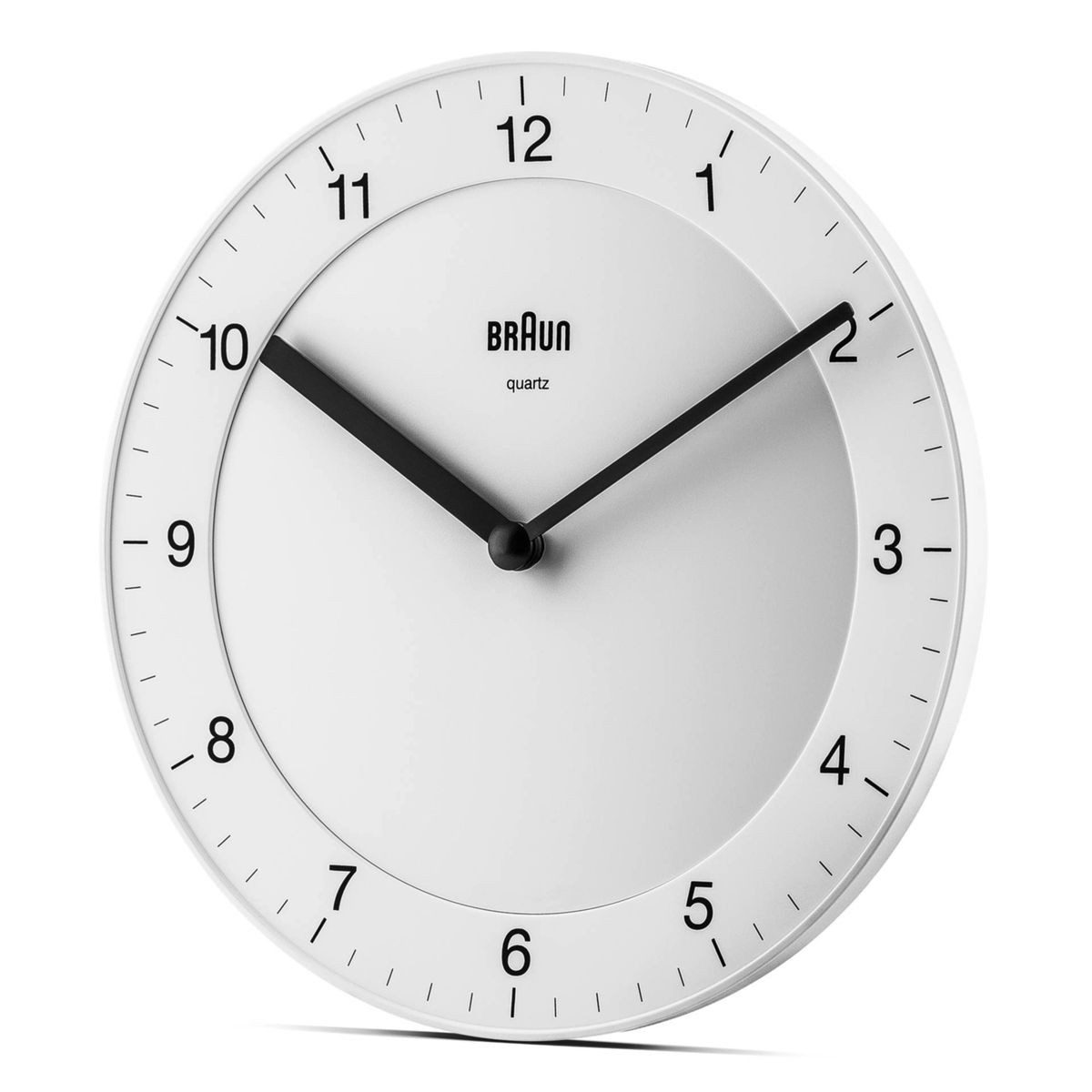 Braun Wecker BC 06 W Quarzwanduhr analog