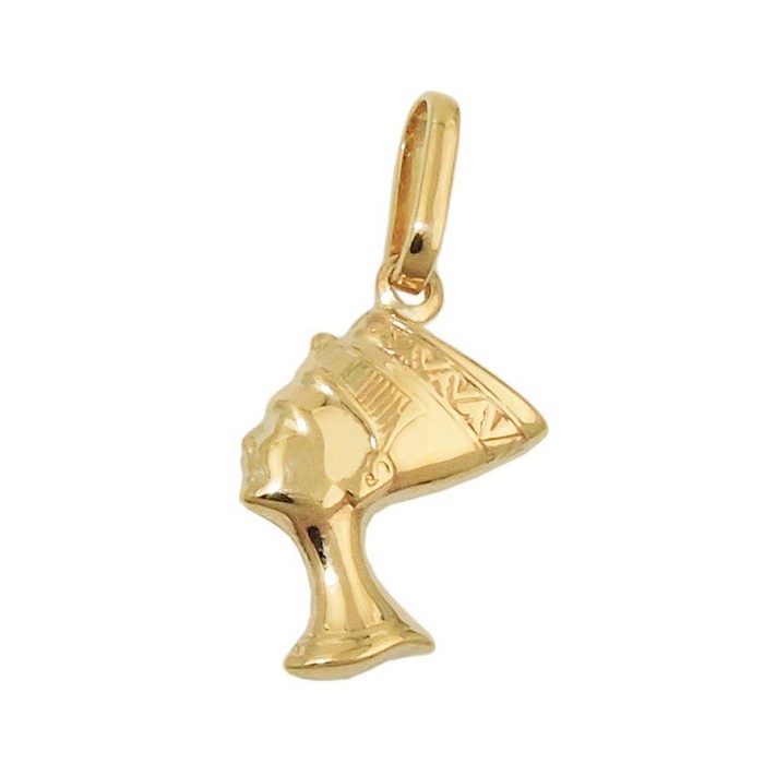 Schmuck Krone Kettenanhänger Ketten-Anhänger Pharao Nofretete aus 375 Gold Gelbgold Halsschmuck Gold 375