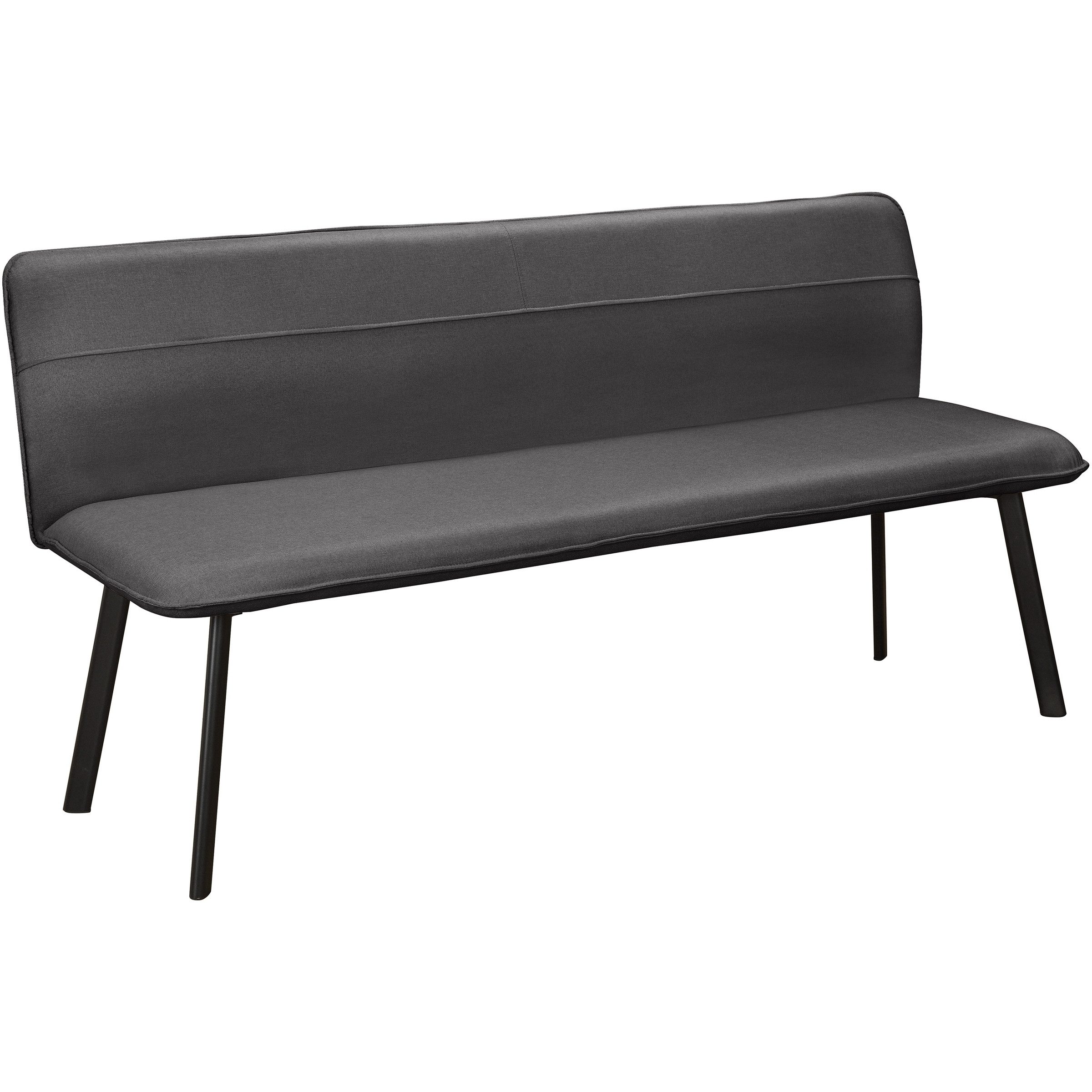 freiraum Essbank Essbank >Torino< in Bezug Creme, Stoff/Metall - 160x79x56cm (BxHxT), in Bezug Anthrazit, Stoff/Metall - 160x79x56cm (BxHxT)