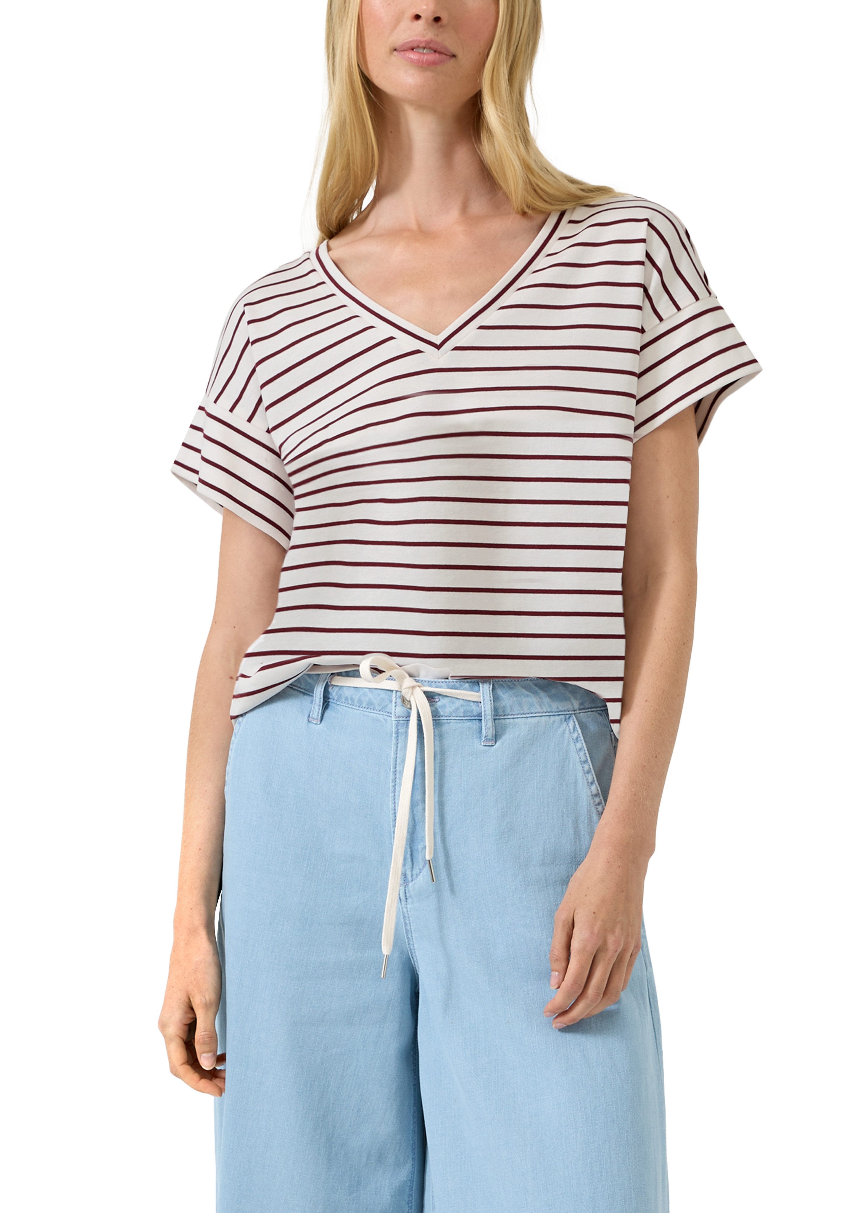 s.Oliver Kurzarmshirt Sommershirt in Streifen-Optik