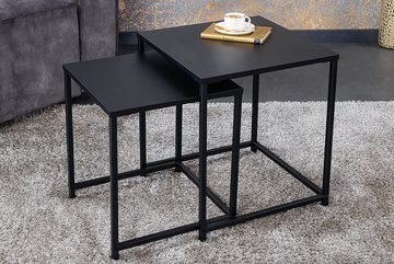 riess-ambiente Couchtisch DURA STEEL 50cm schwarz (Set, 2-St), Wohnzimmer · Metall · eckig · Modern Design